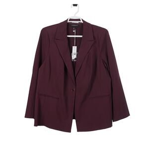 NWT Lane Bryant The Bryant Blazer Jacket Size 22 Purple Sexy Stretch Pockets